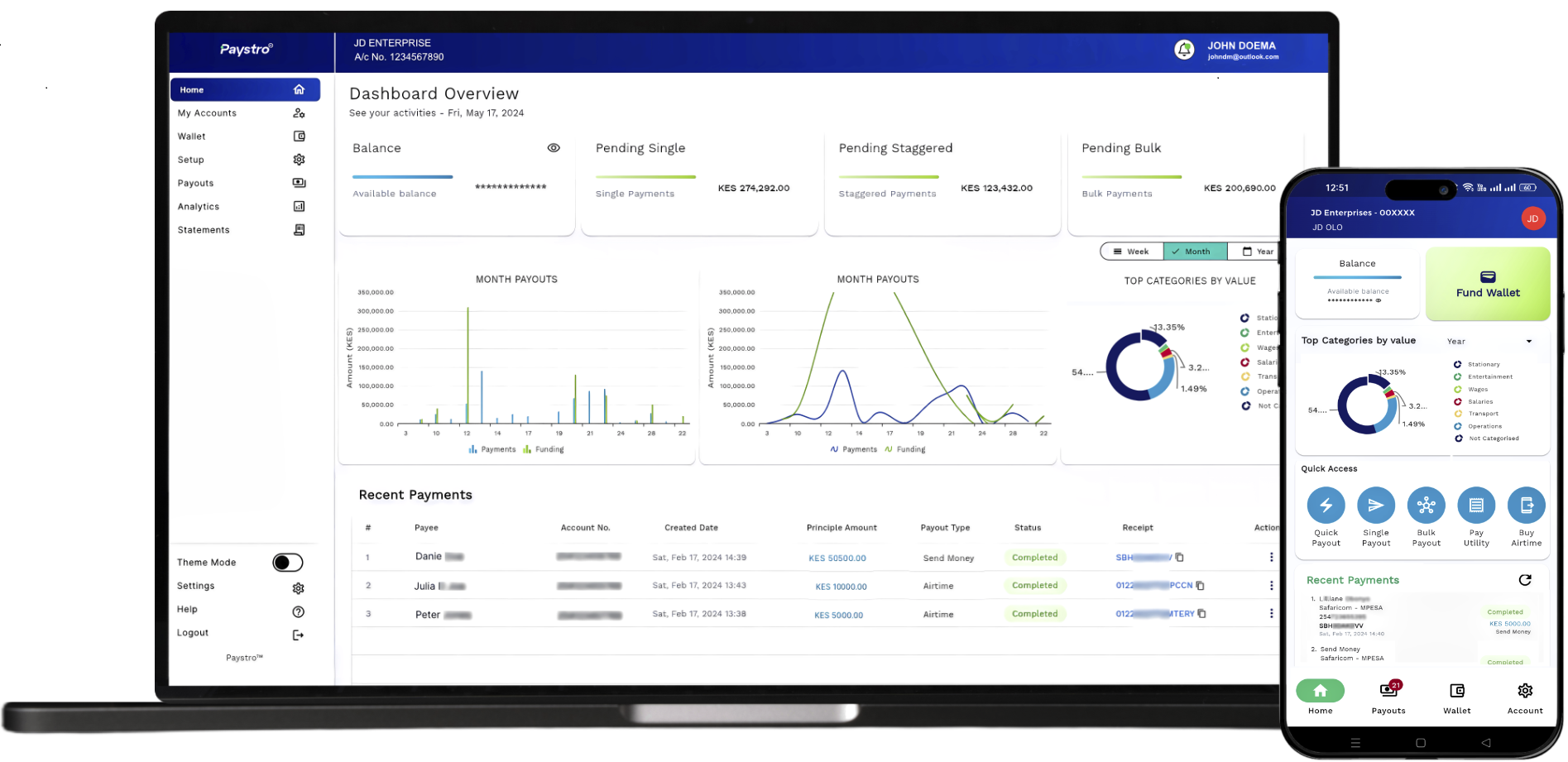 Paystro Dashboard